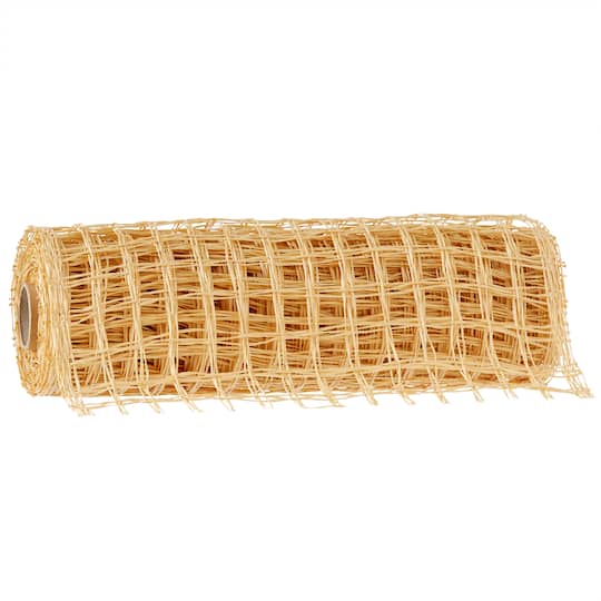 10" x 19ft. Beige Check Poly Burlap Mesh by Celebrate It™